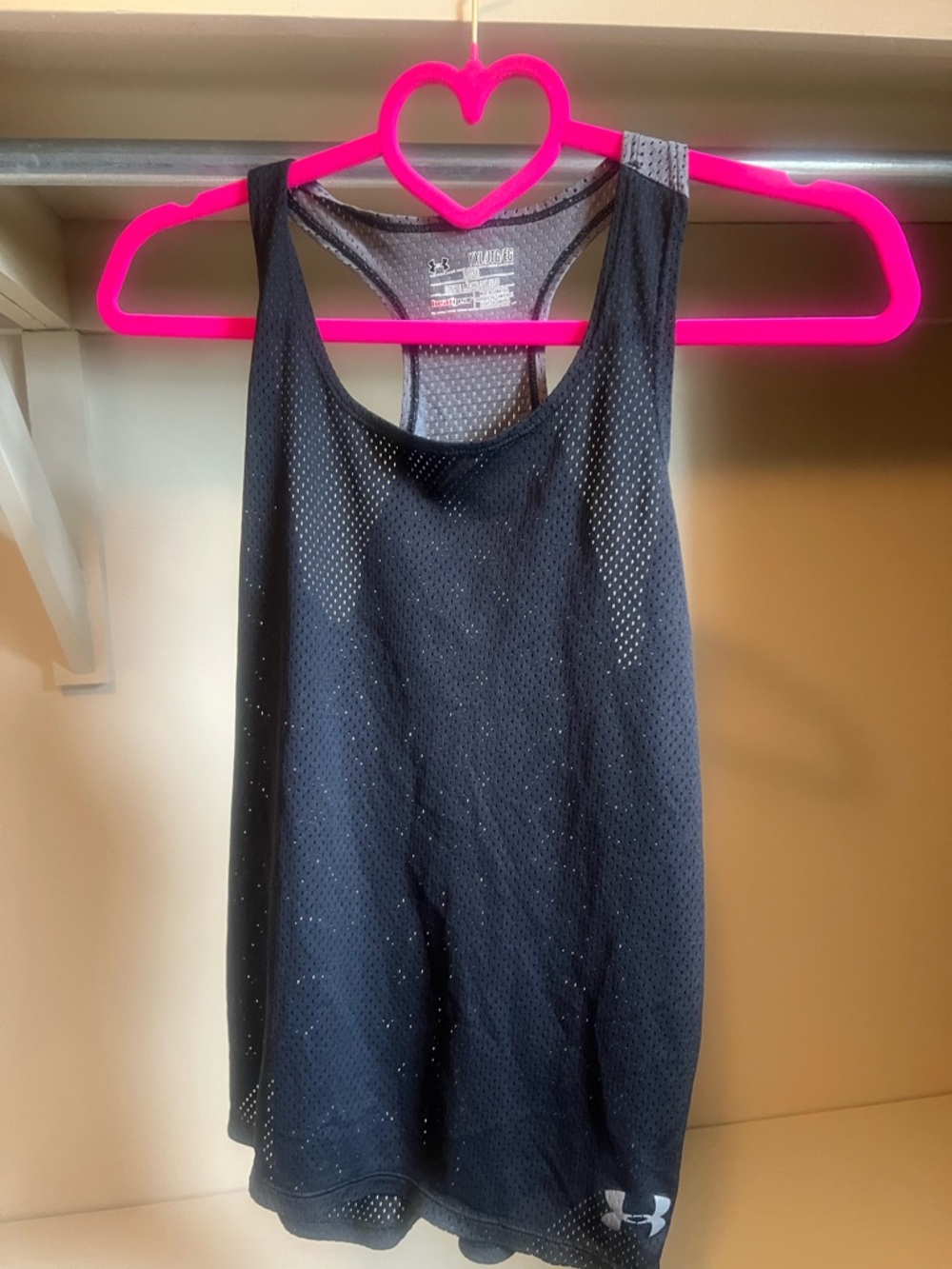 Under Armour  Black Sleeveless Mesh Athletic Tank